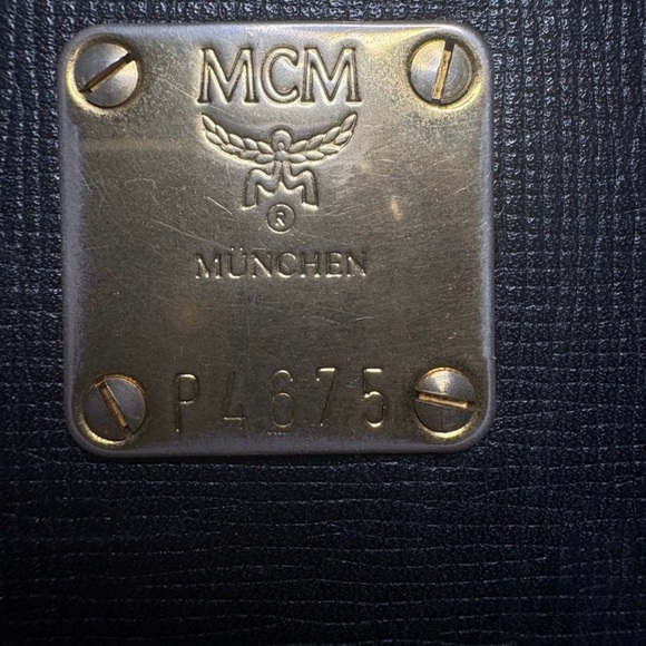 MCM Black Shoulder Bag & Matching Wallet Gold Hardware purse handbag luxury - Picture 15 of 16